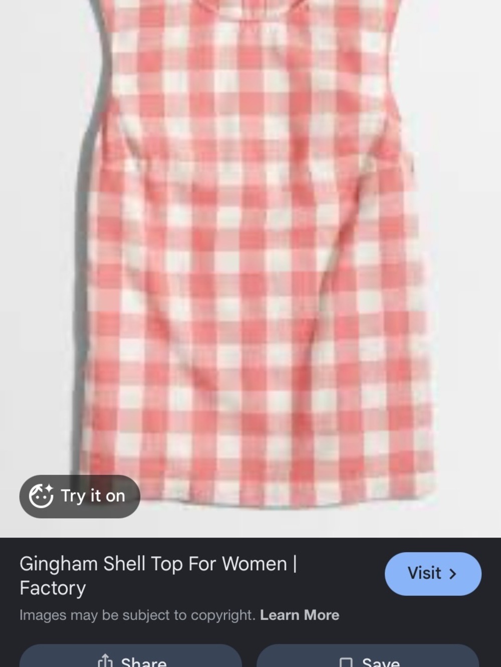 JcrewWomen’s Pink Gingham tank top small cute for summer